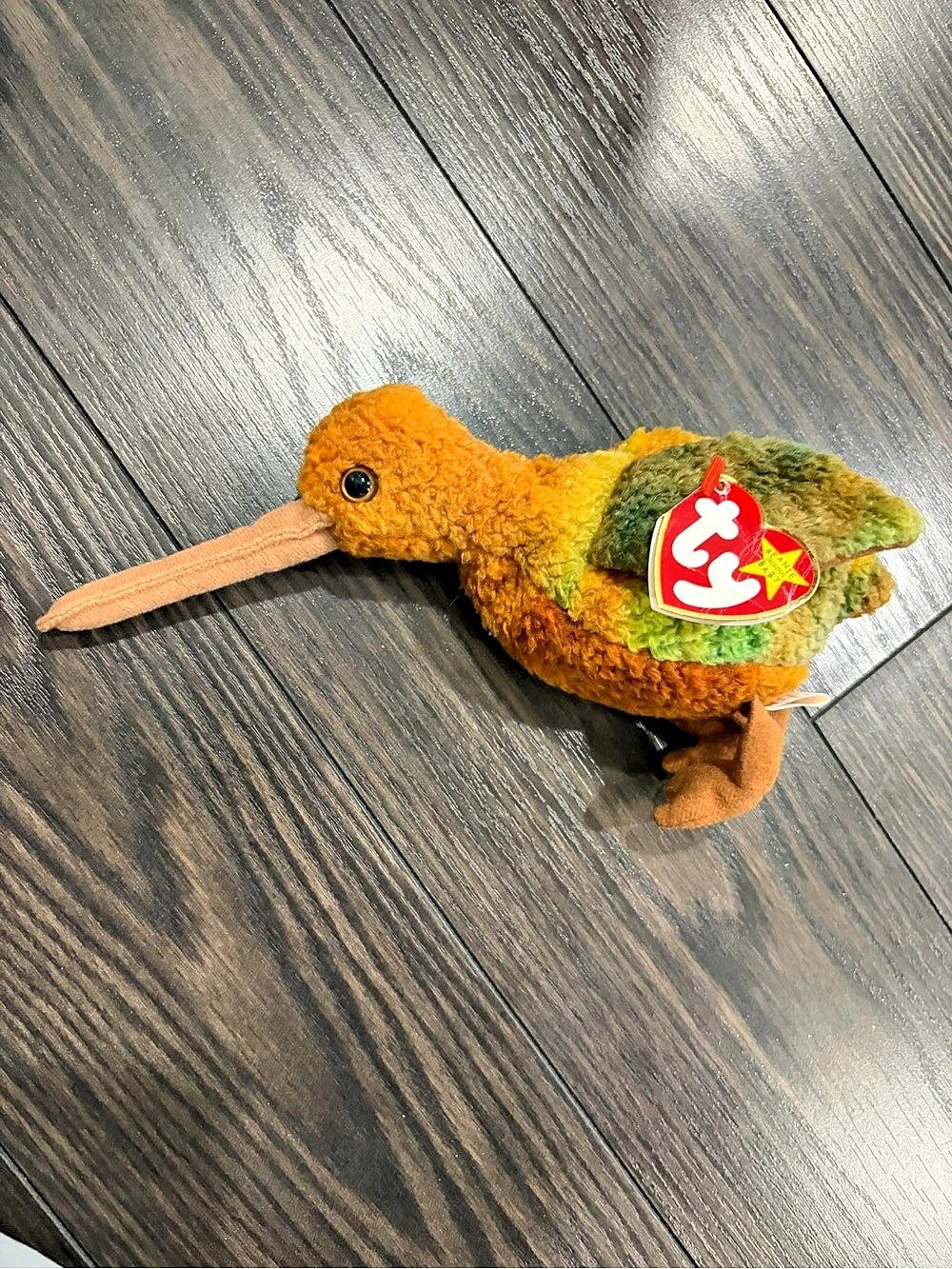 Ty Beak the Kiwi Bird Plush NWT Orange & Green